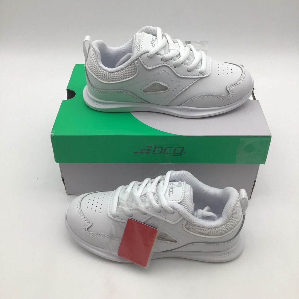 BCG Youth Cheer Tumbler 2.0 White Leather Sneakers Girls Size 11D 169923 NEW